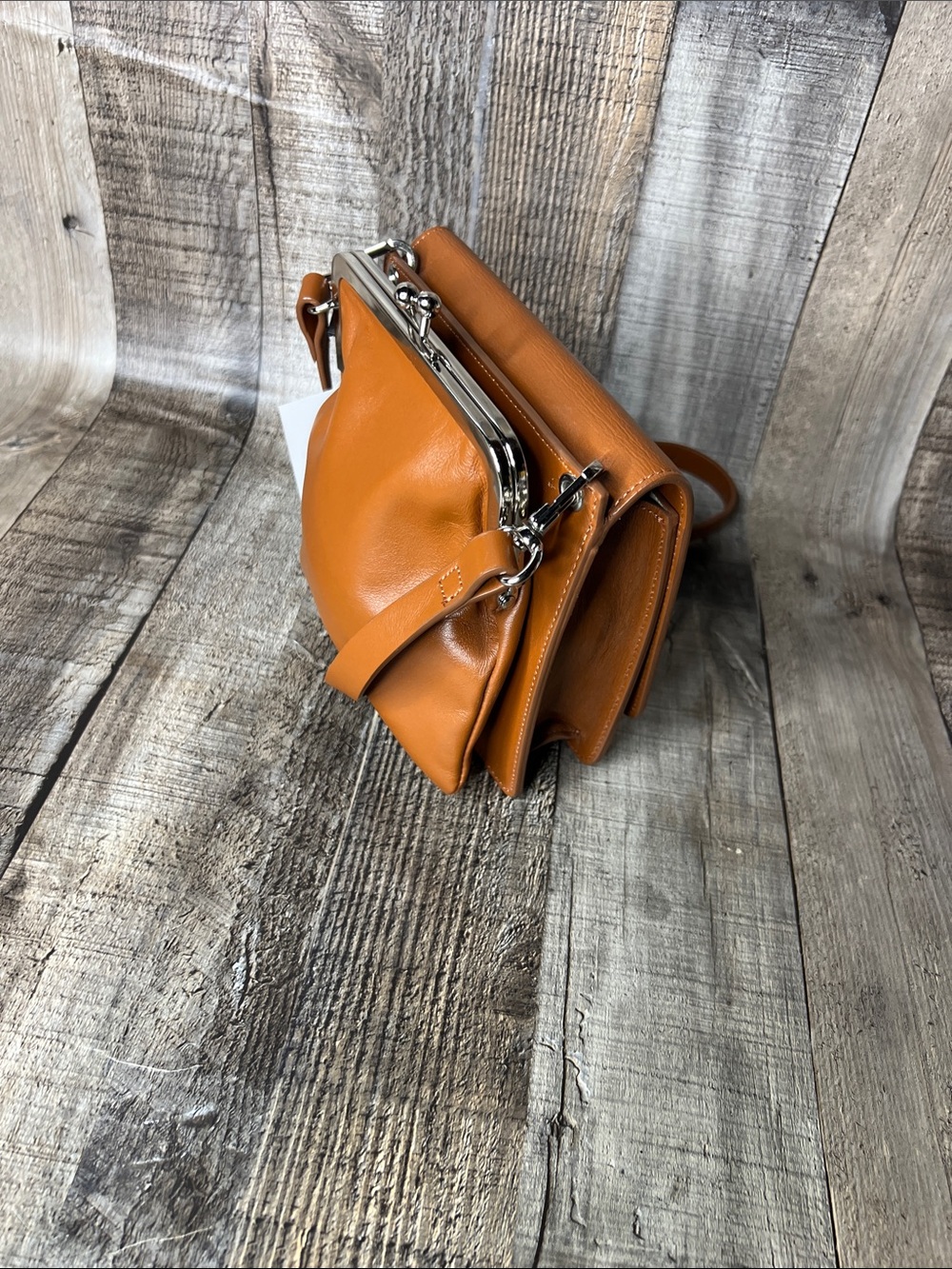 Kee Kain Two-in-One Detachable Mini Brown Leather Crossbody Bag - Picture 4 of 12